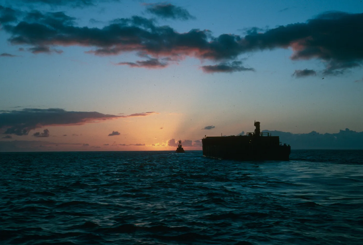 Cedros Island, empty salt barge, off South end of Cedros Island