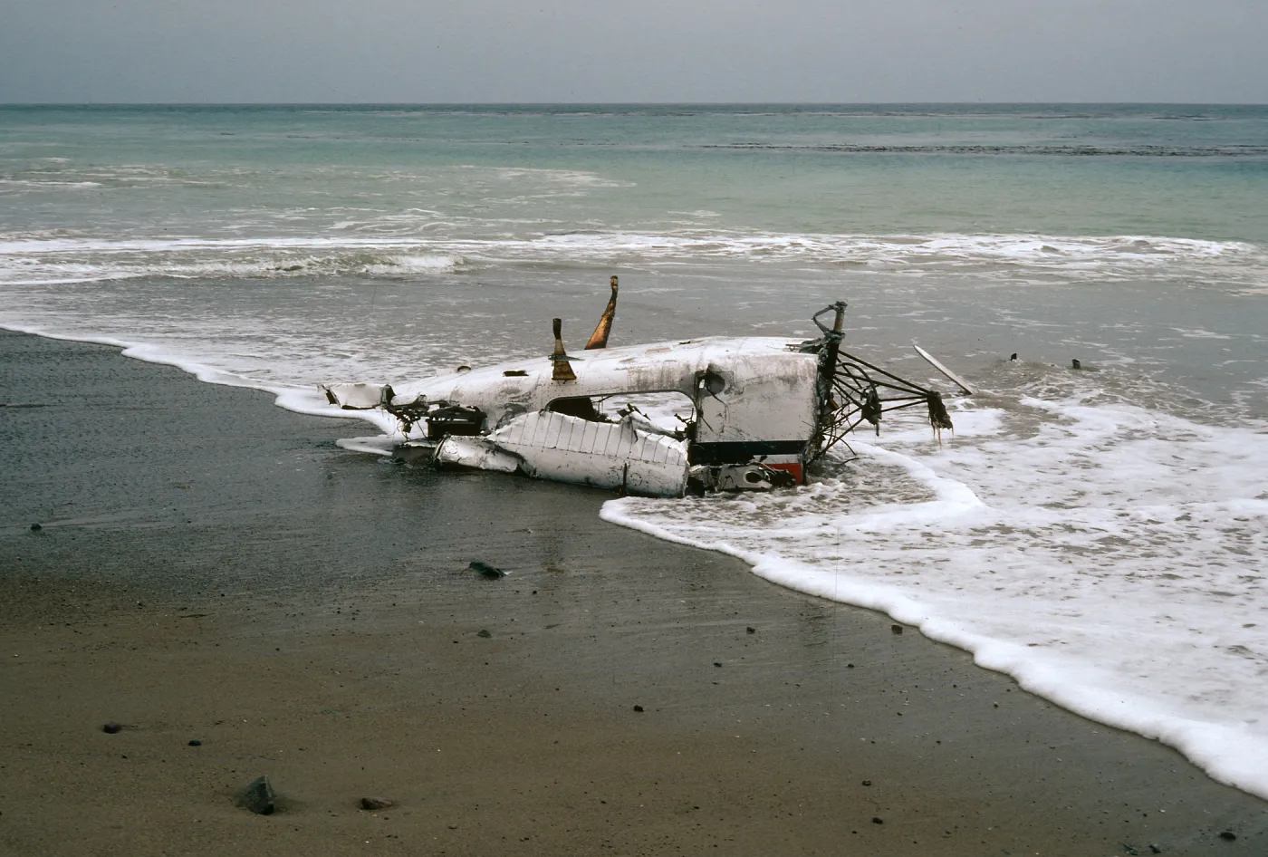 Wrecked Plane, Pozo Beach, Santa Cruz Island