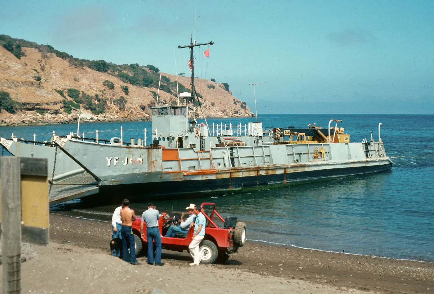Santa Cruz Island, Prisoners Harbor, landing craft