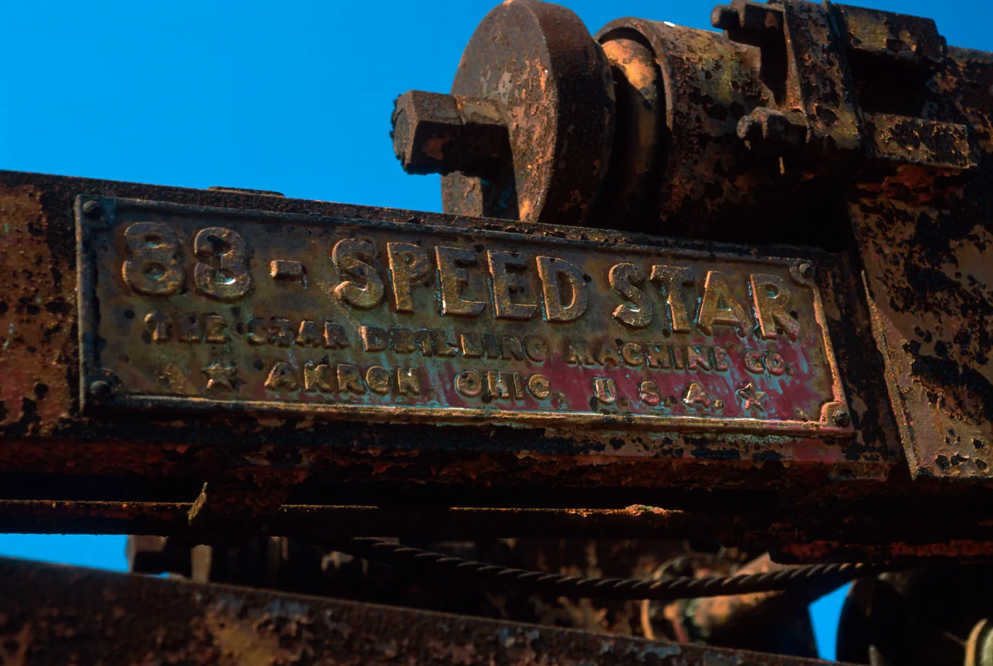 Santa Cruz Island, East end of island, portable drilling rig, old oil well site