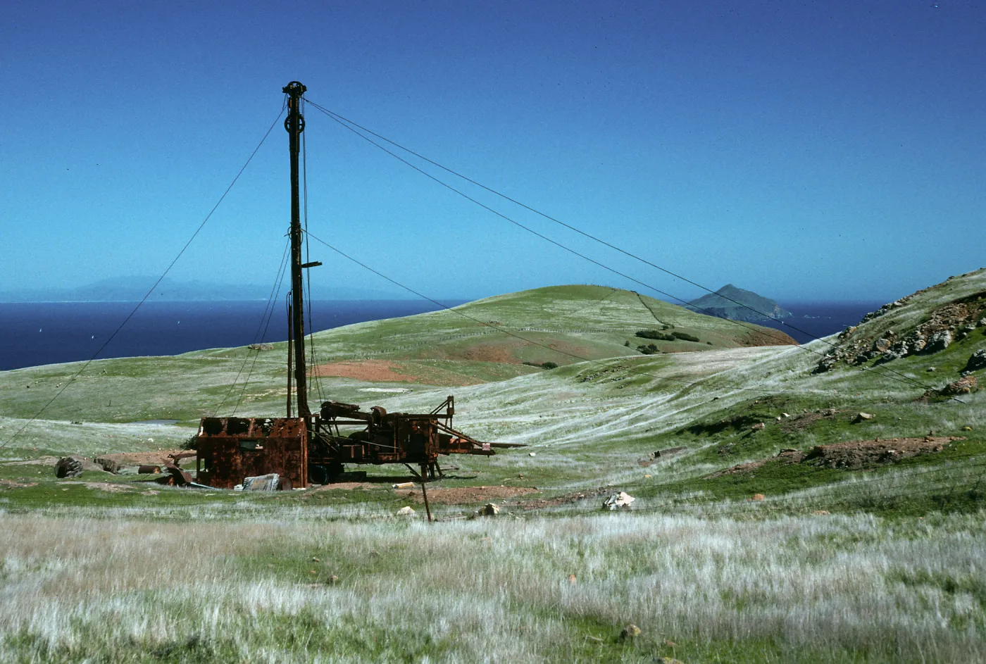 Santa Cruz Island, oil well, near Scorpion Ranch
