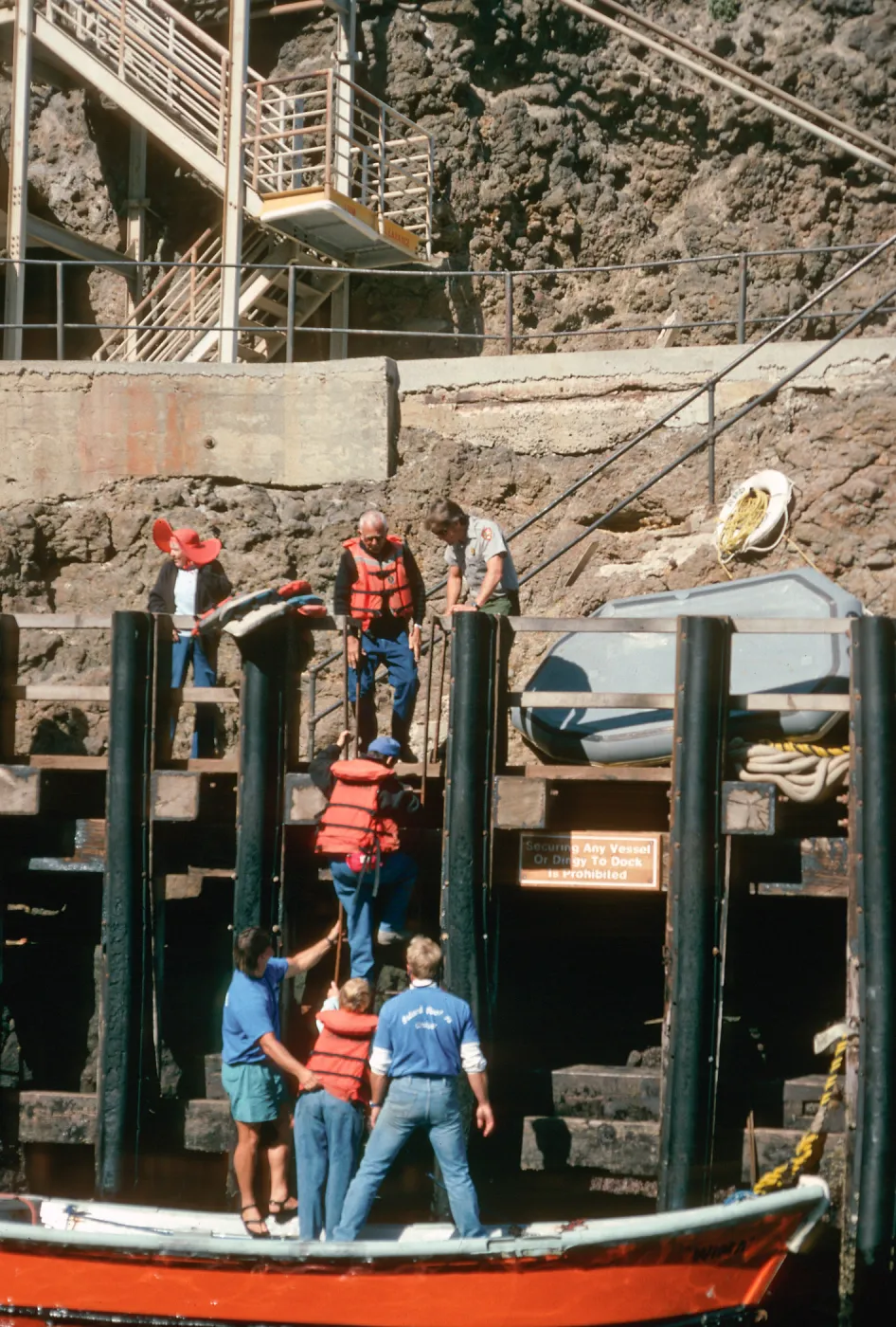 East Anacapa Island, landing