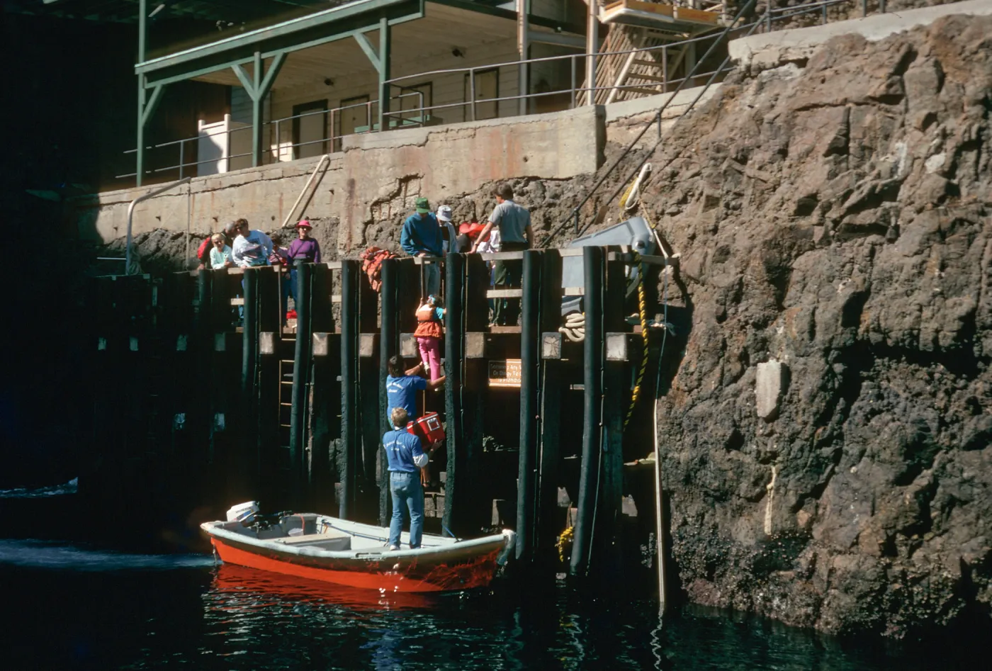 East Anacapa Island, landing