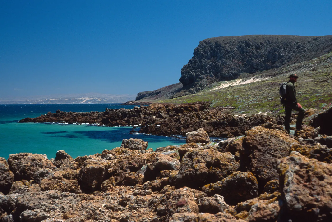 Ian Willams at cove just west of Hoffmann Point, San Miguel Island