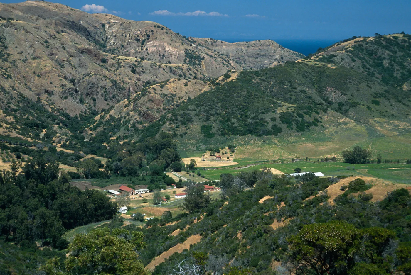 Main Ranch from South Ridge Road, Santa Cruz Island