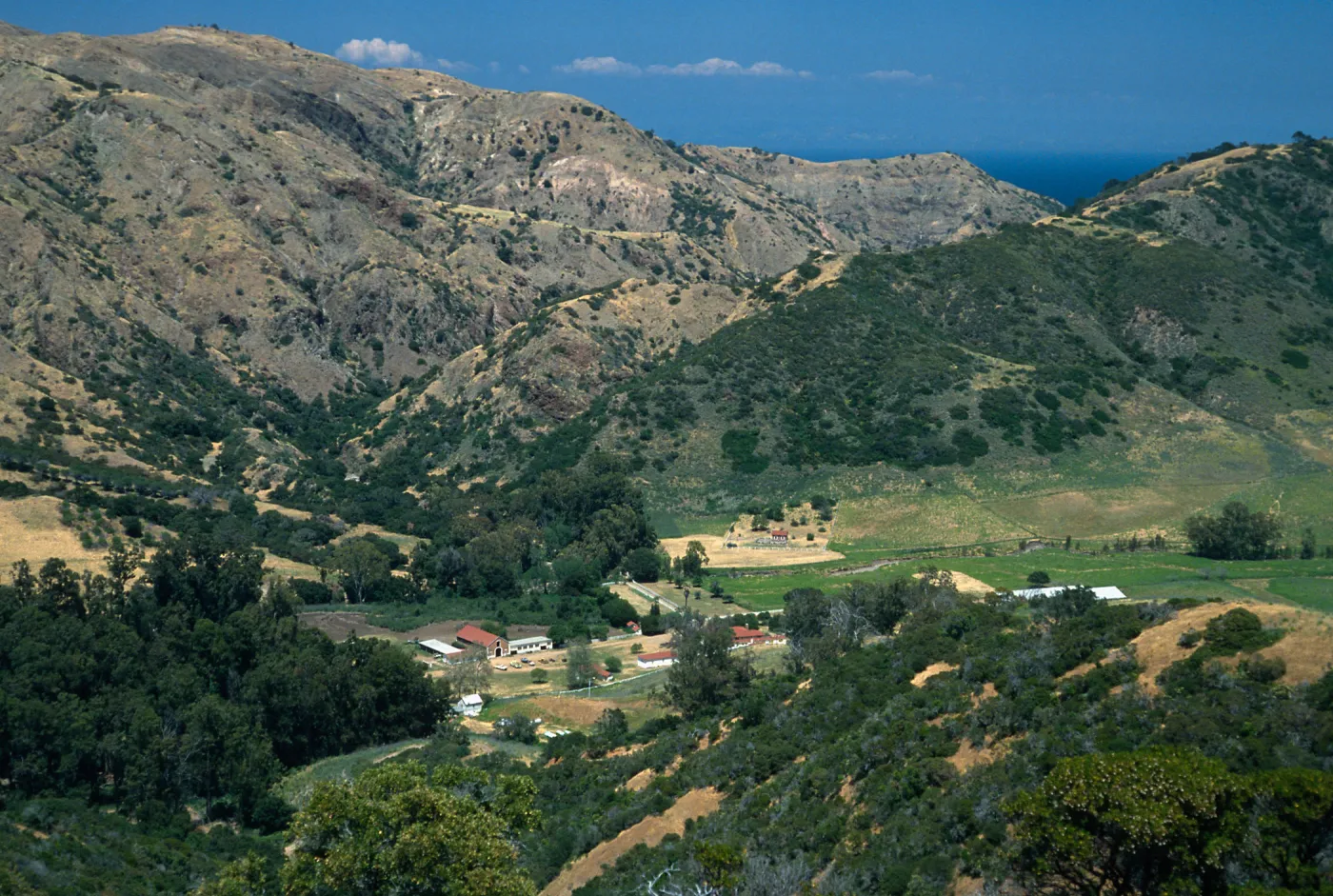 Main Ranch from South Ridge Road, Santa Cruz Island