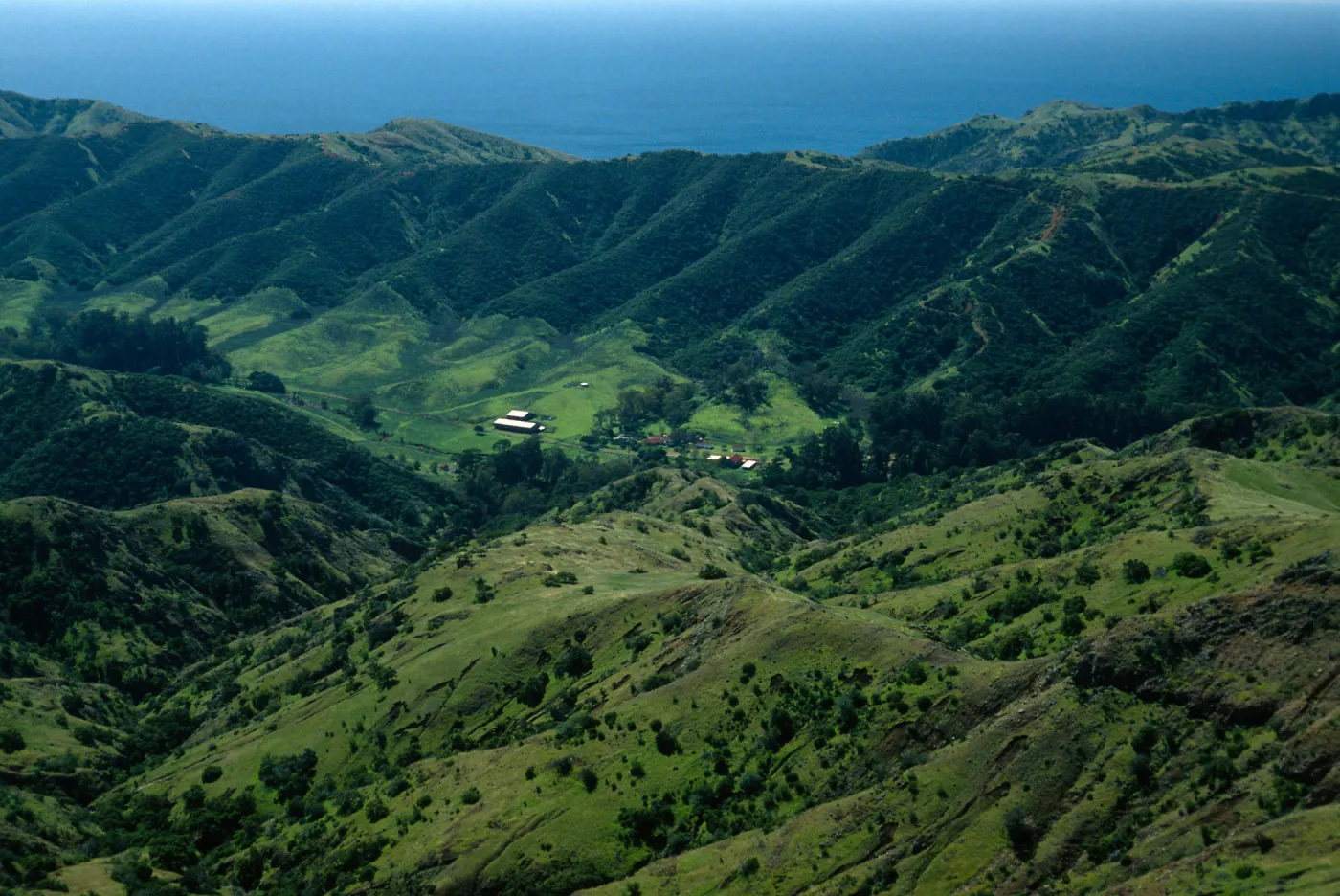 Santa Cruz Island, Stanton Ranch, from near Peak 1848 East
