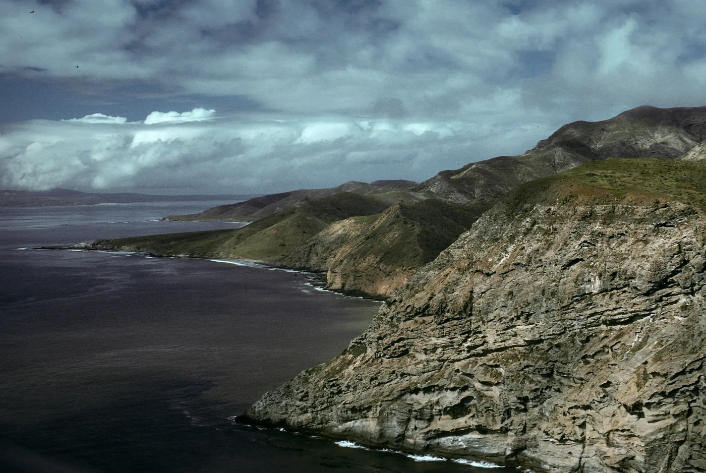 Santa Cruz Island, Corral Point & view to West of Punta Arena & Morse Point