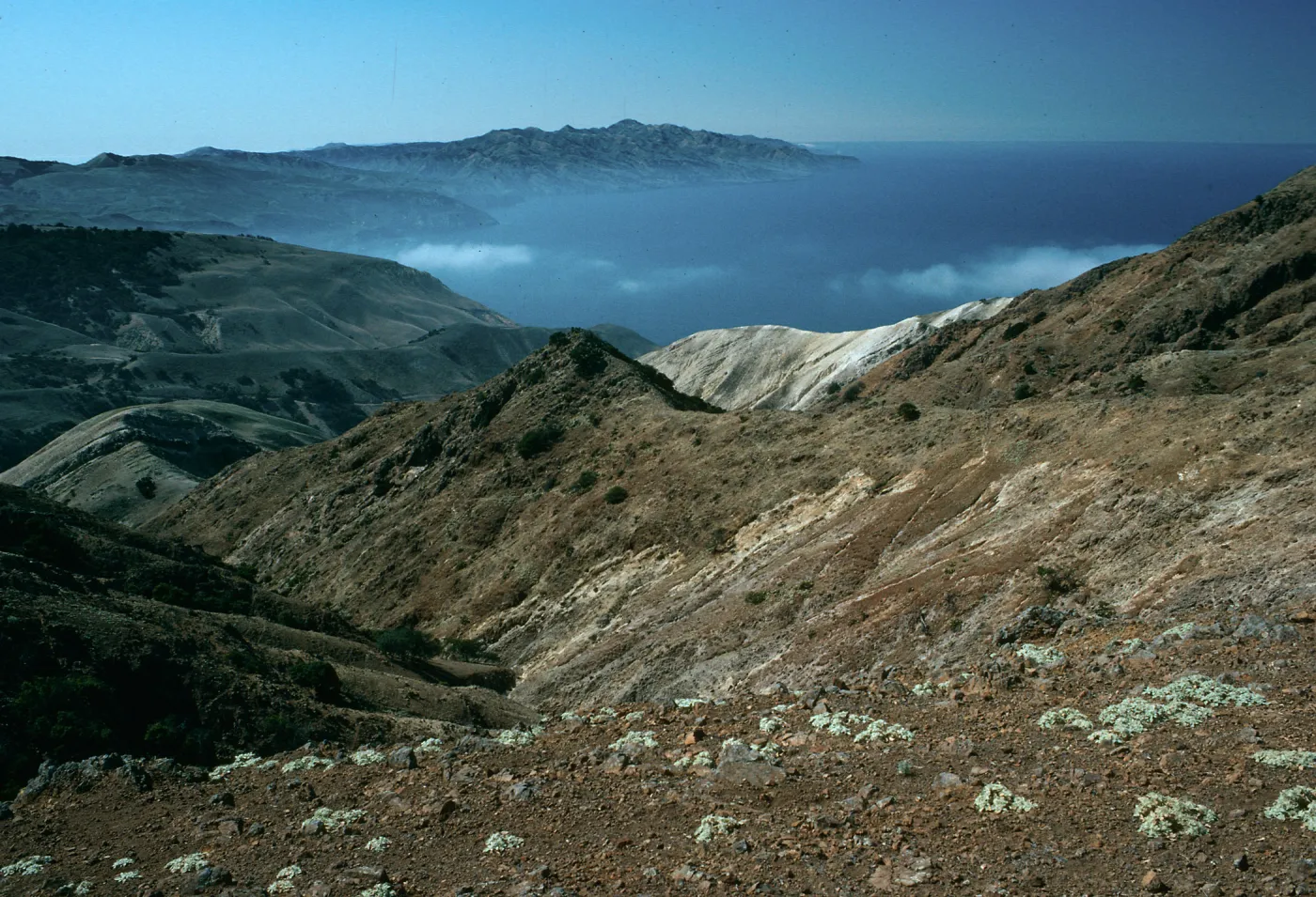 Santa Cruz Island, North shore from Montañon ridge