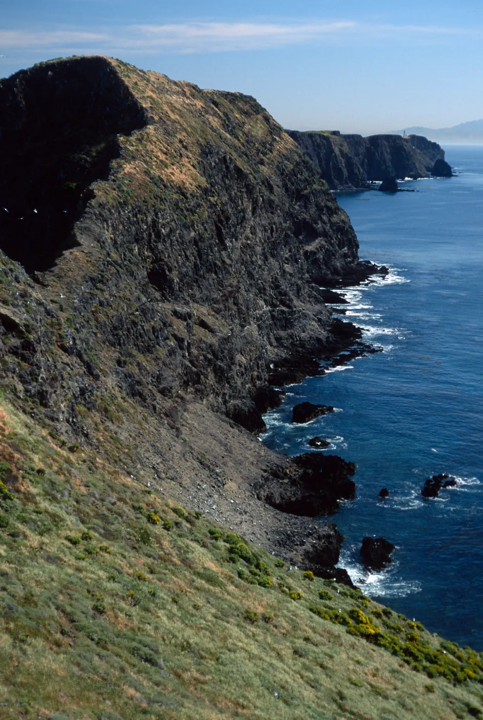 Middle Anacapa Island, looking East from vicinty of East Fish Camp