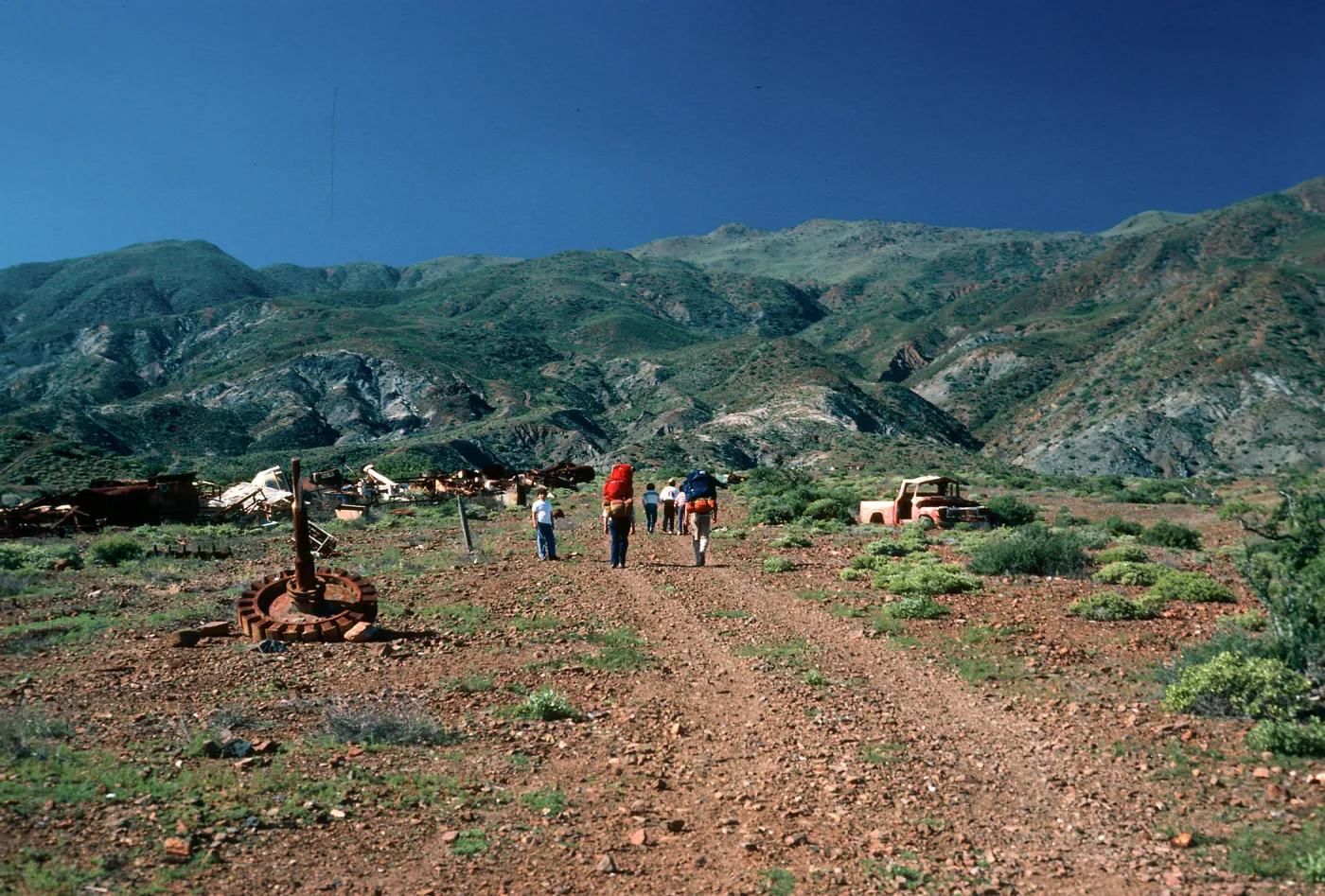 Cedros Island, hiking out of village