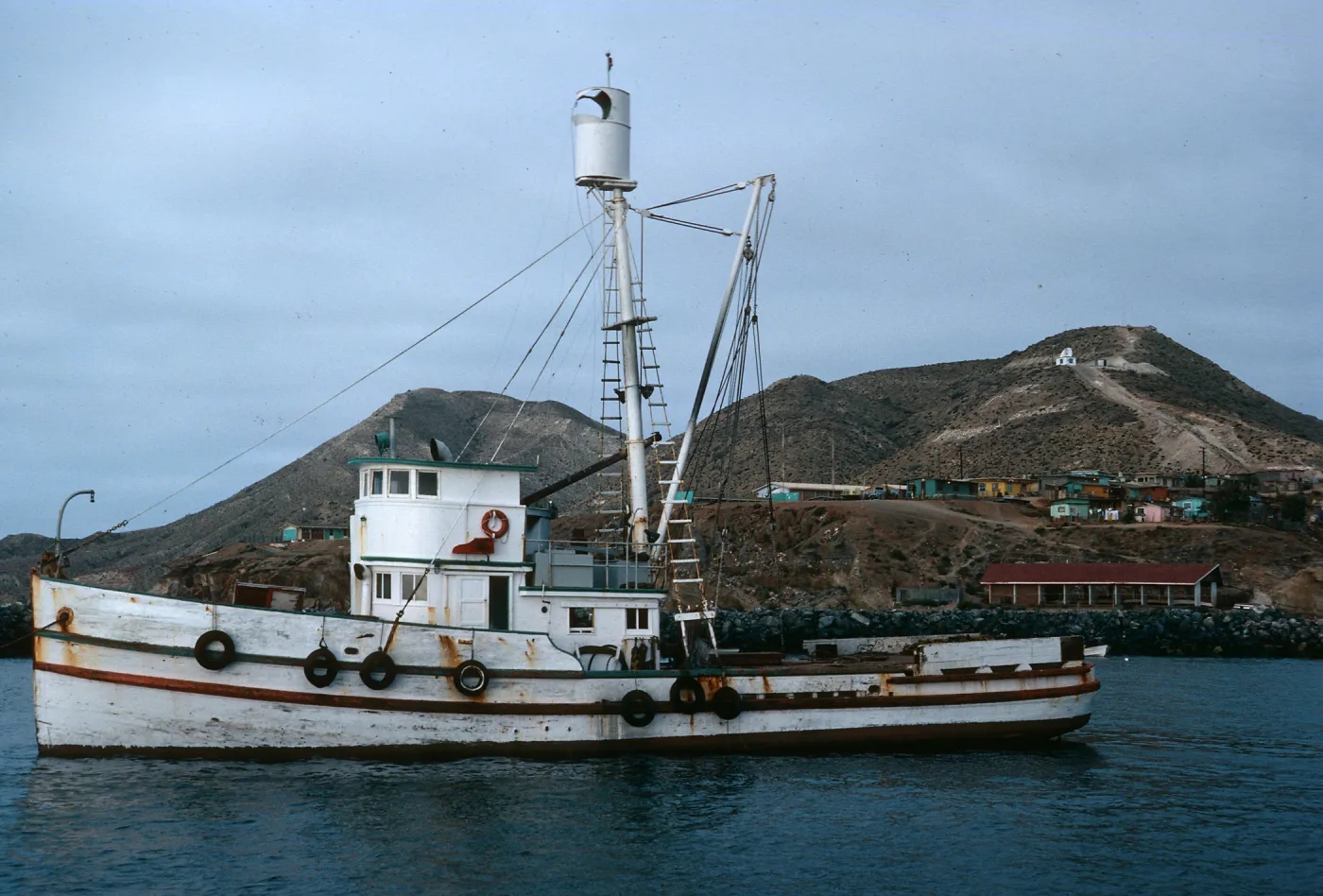 Cedros Island, fishing boat at village