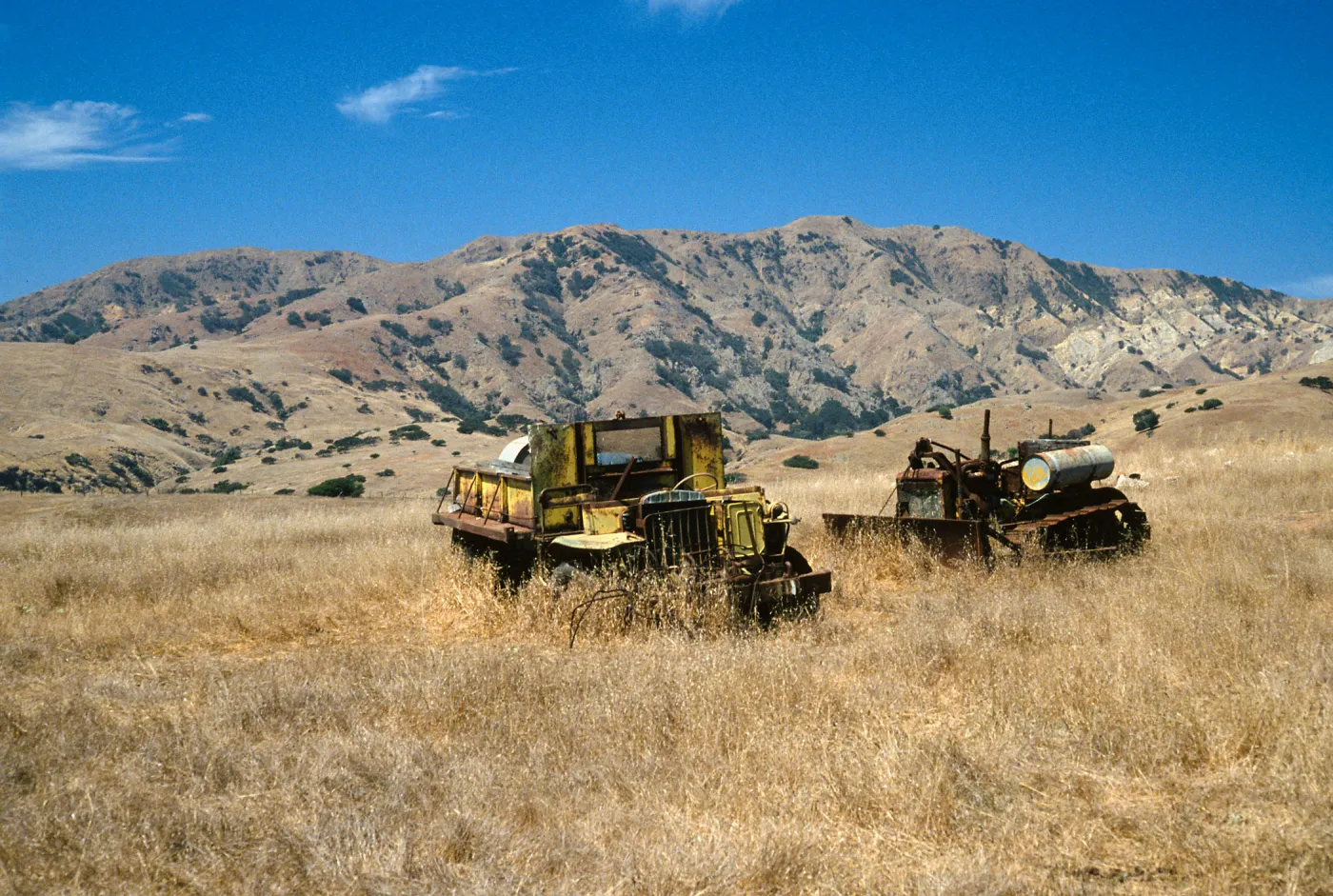 old vehicles, Smugglers Ranch airstrip, Santa Cruz Island