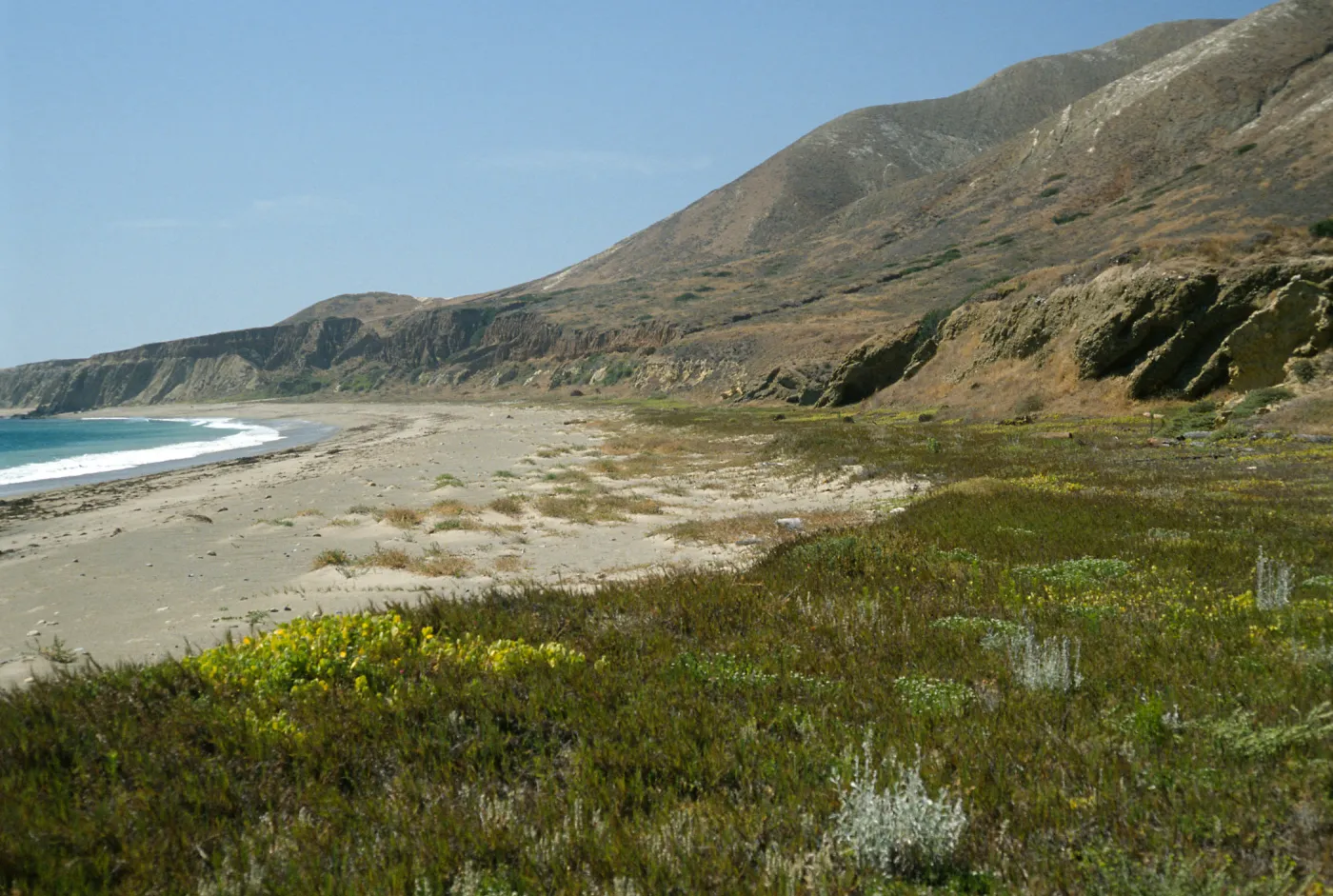 Pozo Beach, looking West, Santa Cruz Island