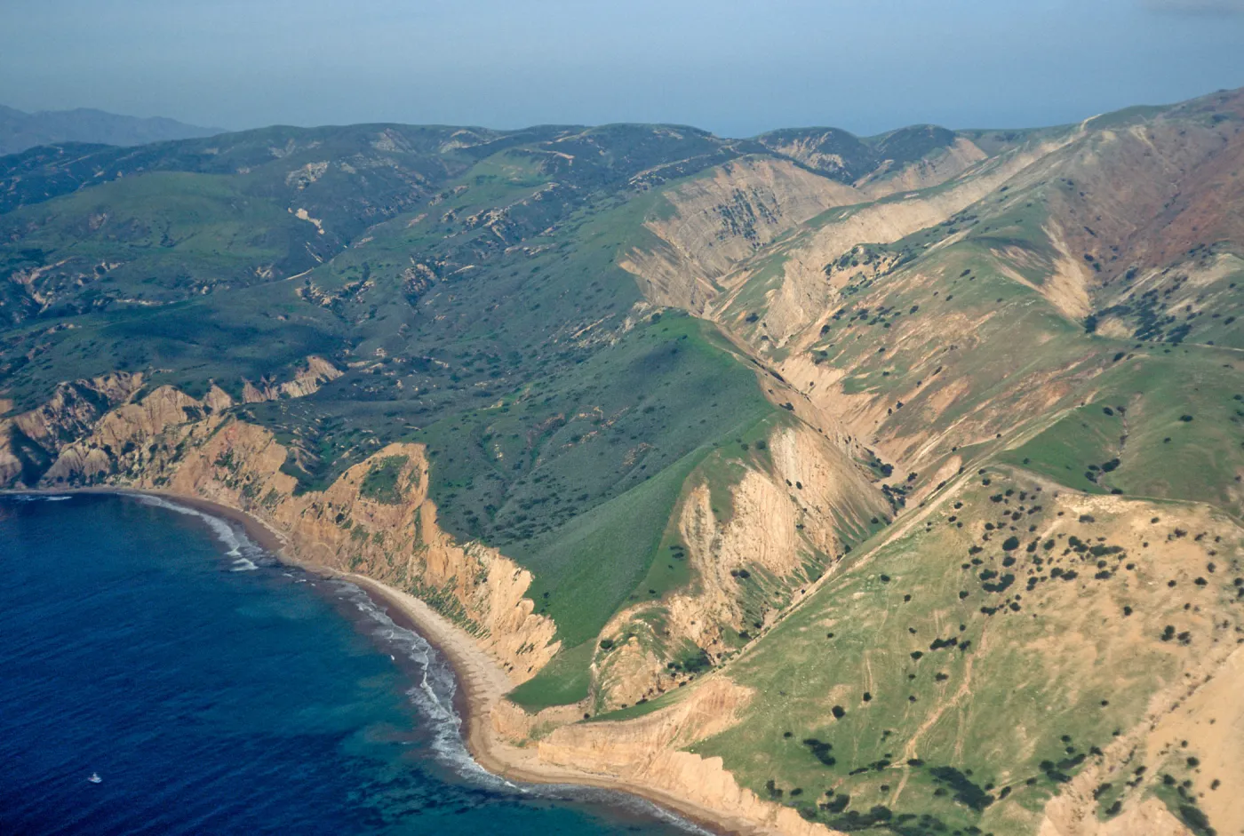 The Nature Conservancy/National Park Service boundary line, South side, Santa Cruz Island