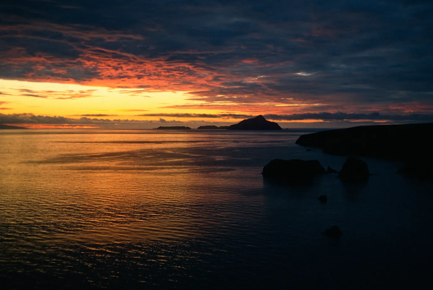sunrise over Scorpion Bay & Anacapa Island, Santa Cruz Island