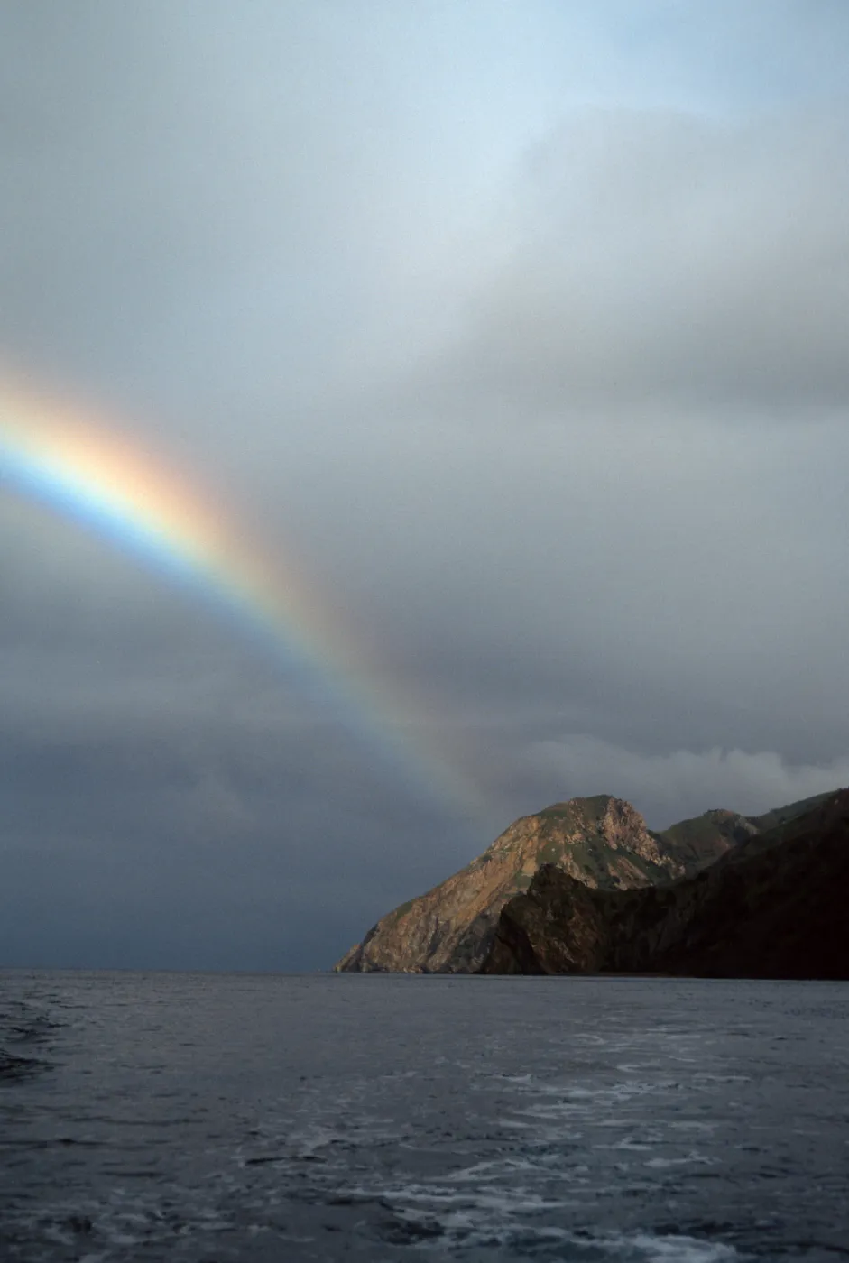 rainbow, Empire Landing area, Twin Rocks area, Catalina Island