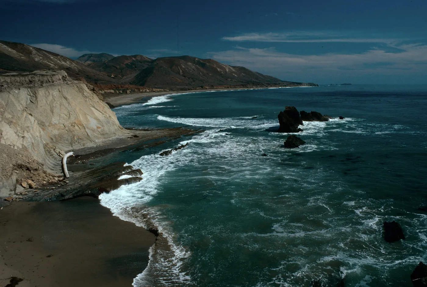 view of Pozo Beach from near Point, Santa Cruz Island