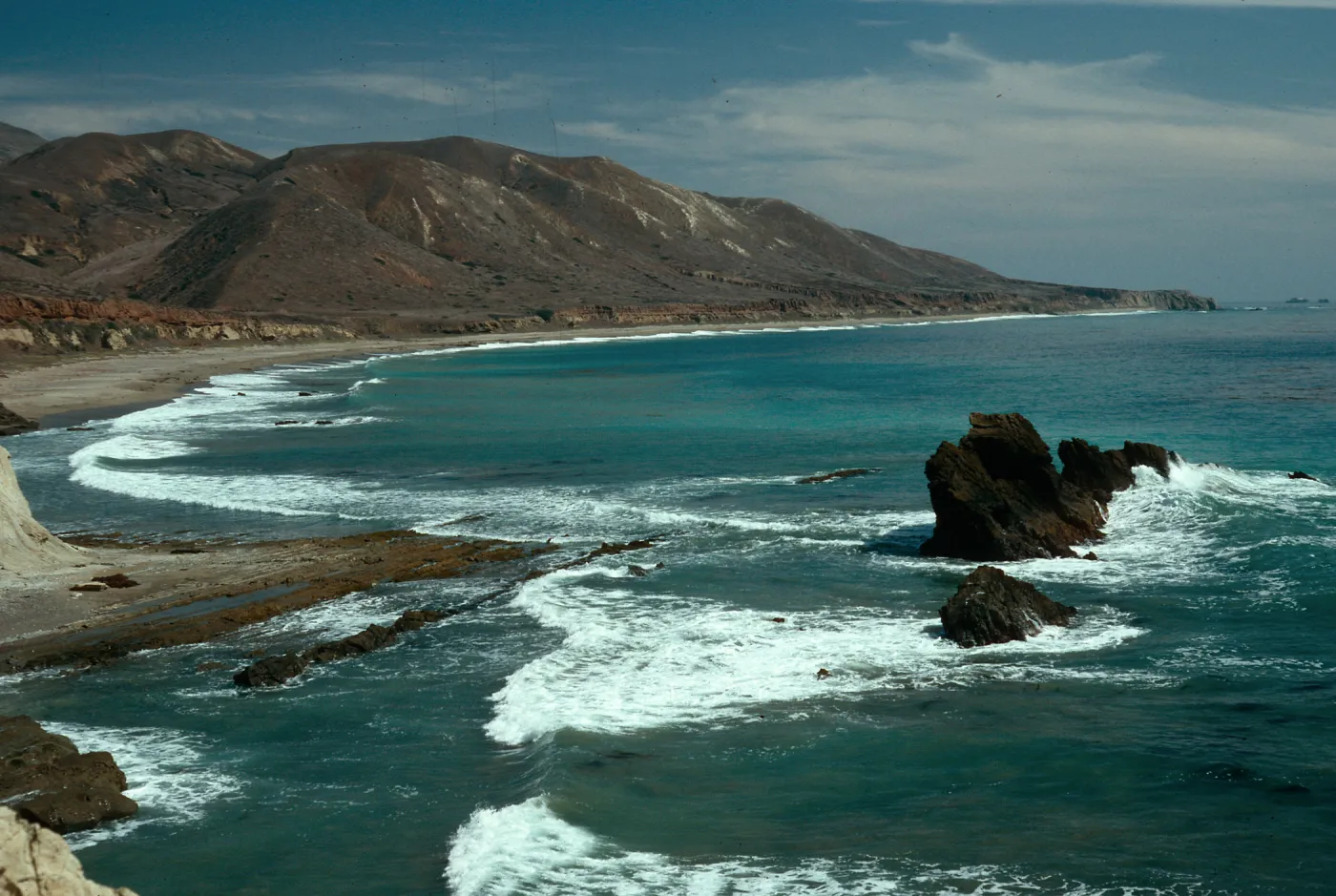 view of Pozo Beach from near Point, Santa Cruz Island