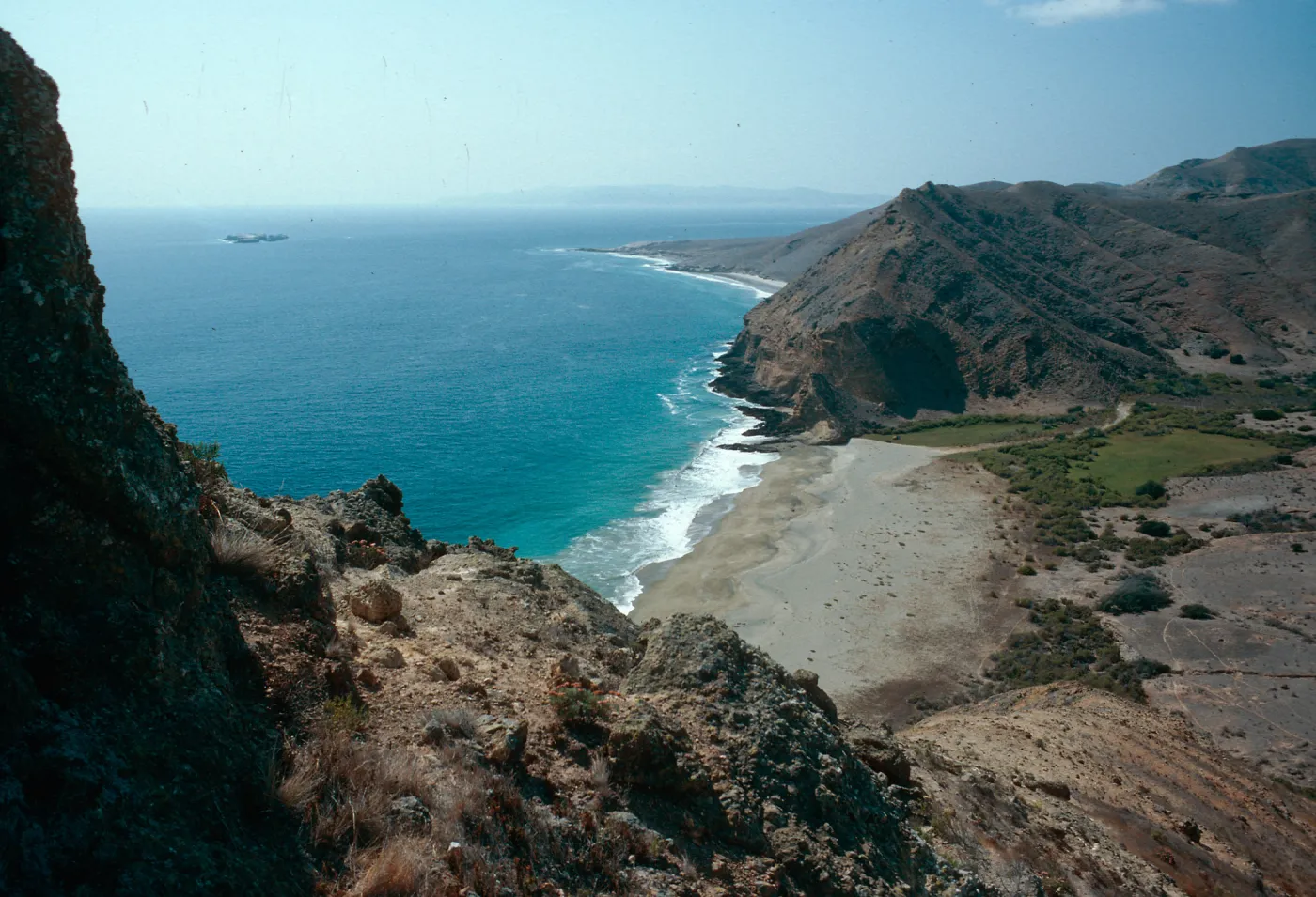 Laguna Canyon, East of mouth, from Headland, Santa Cruz Island