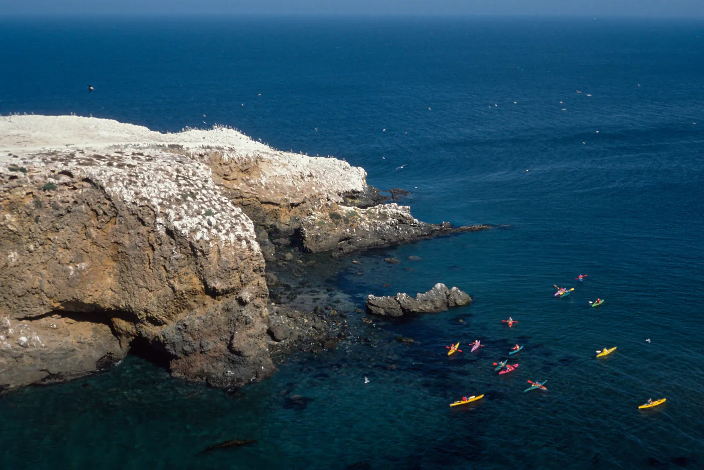 kayaks, Scorpion Rocks, Santa Cruz Island