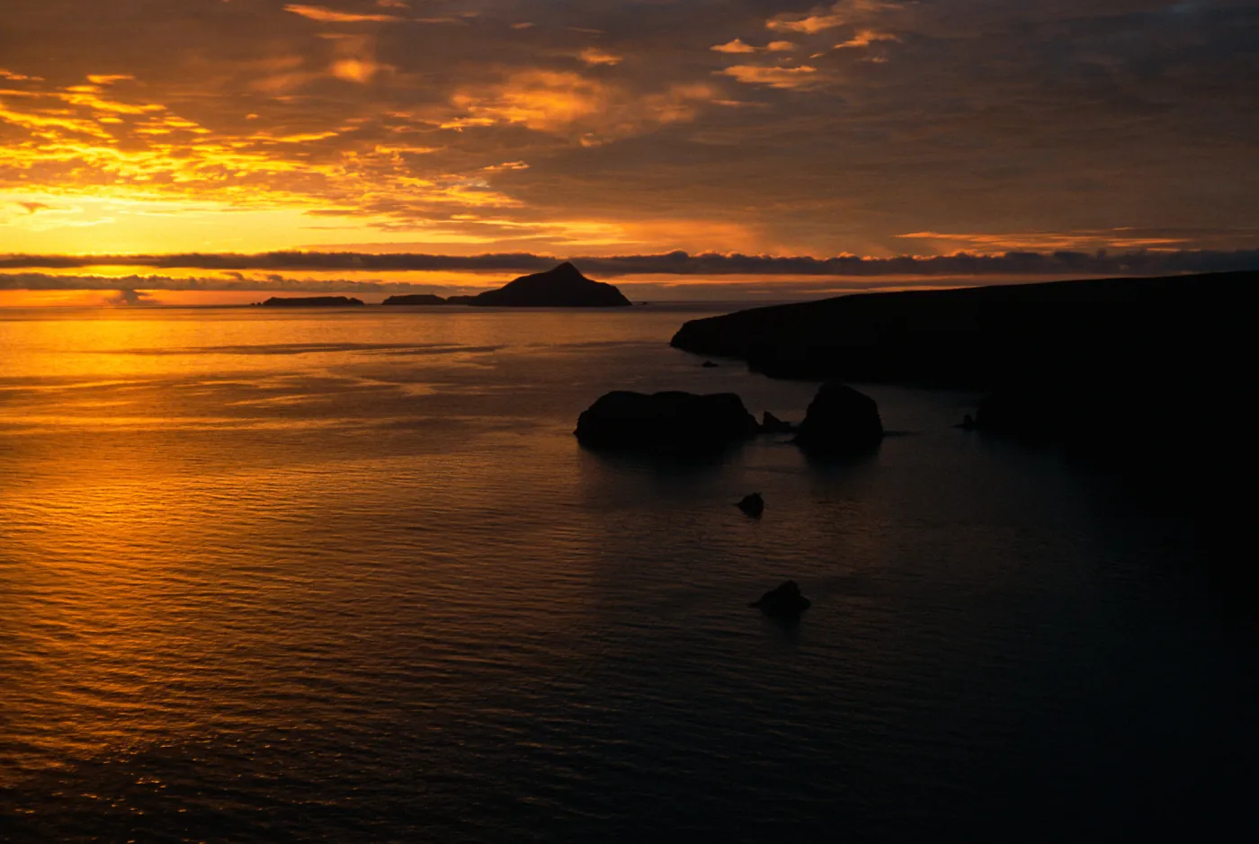 sunrise over Anacapa Island & Scorpion Bay, Santa Cruz Island