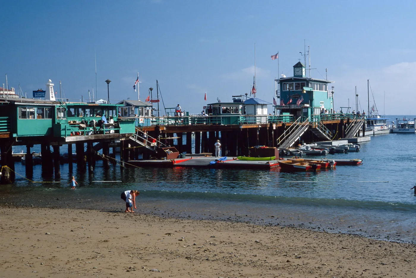 Pier 4, beach at Avalon, Catalina Island