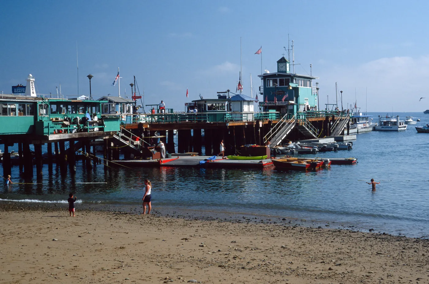 Pier 4, beach at Avalon, Catalina Island