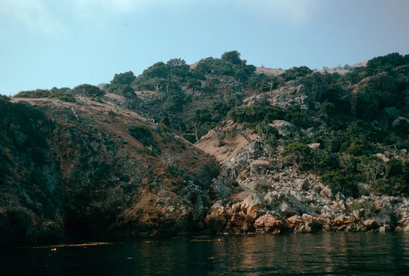 rock slide, Pelican/Prisoners Trail, Santa Cruz Island