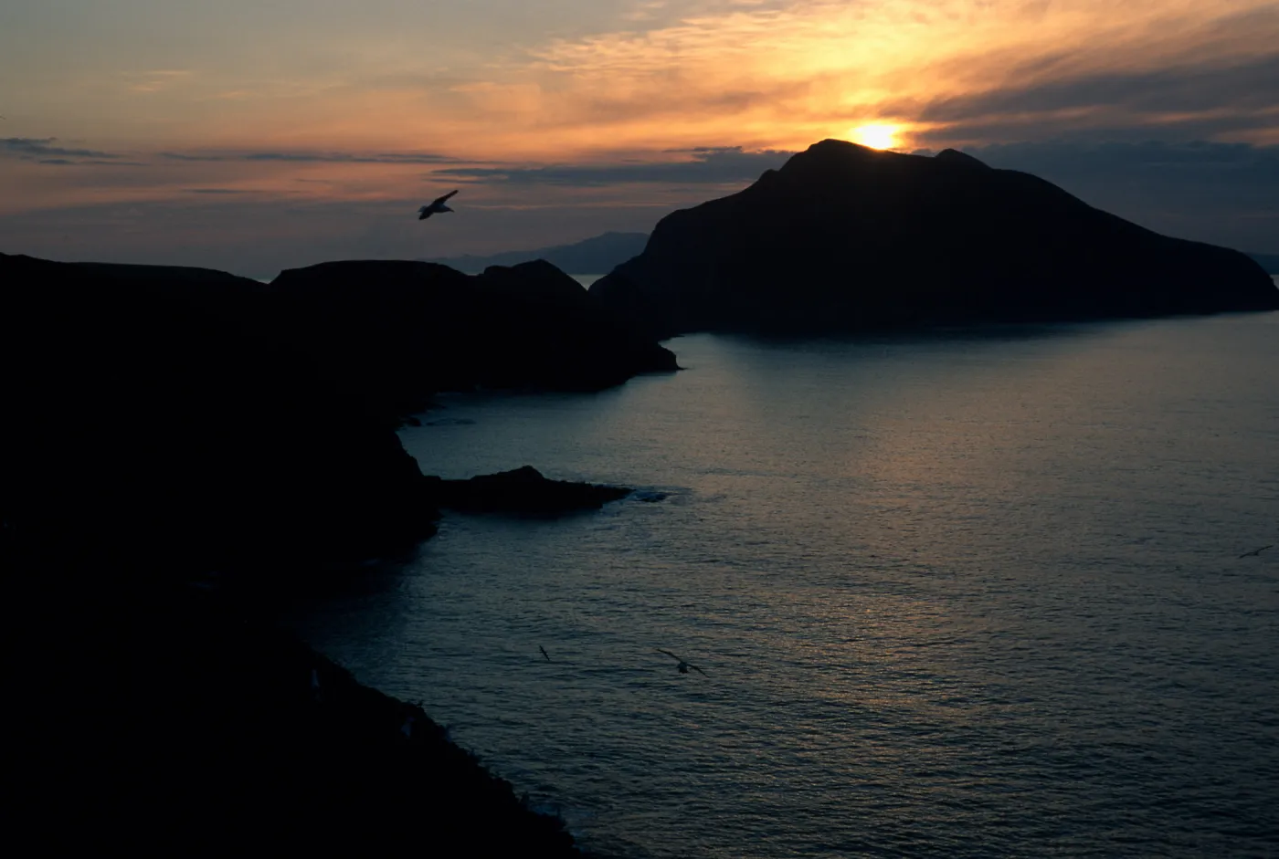 sunset over West Anacapa, from Middle Anacapa Island