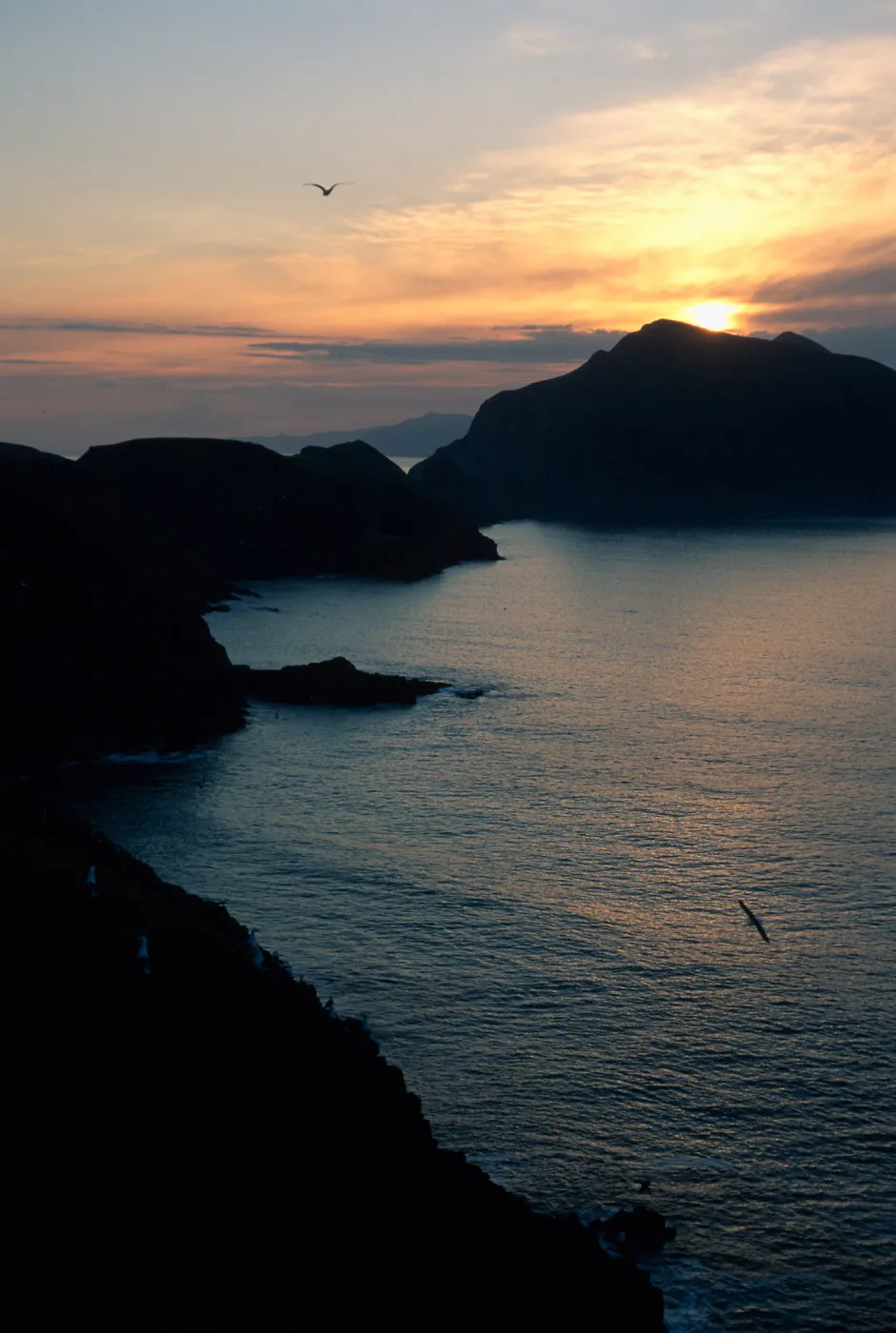 sunset over West Anacapa, from Middle Anacapa,