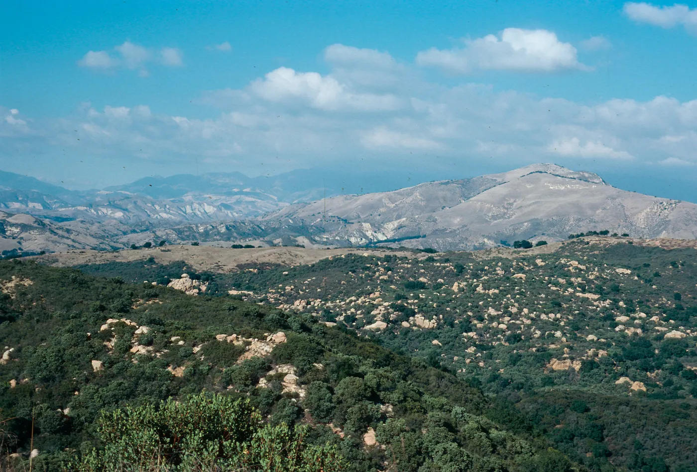view of San Rafael Mountains, from Stagecoach Road, Santa Barbara County