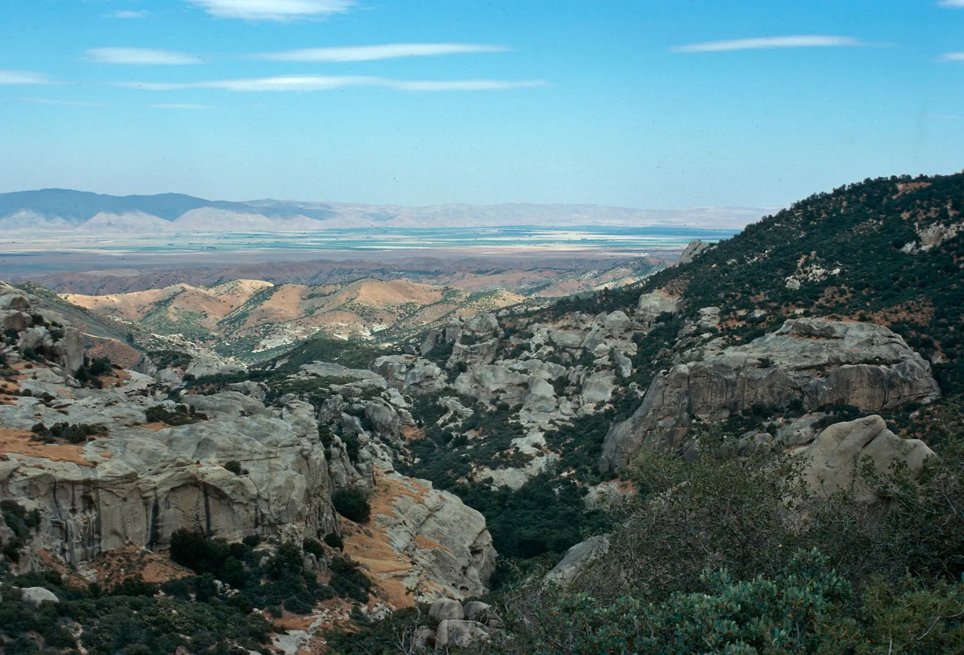 Lion Canyon, from ridge route, Ventura County