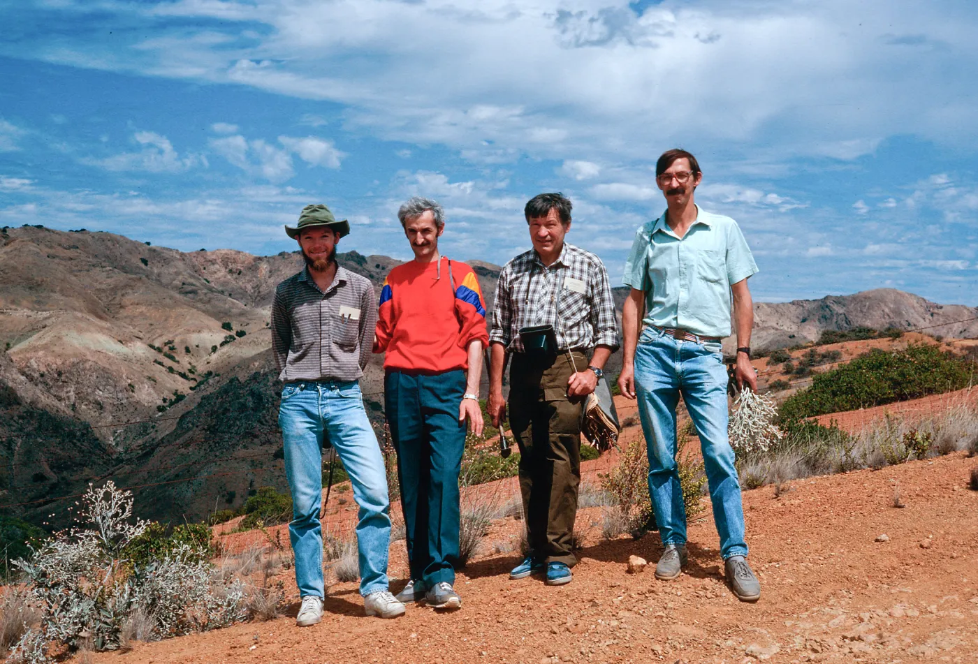 Tim Ross, Amerkhan, Peter, Yuri, South Ridge Road Santa Cruz Island