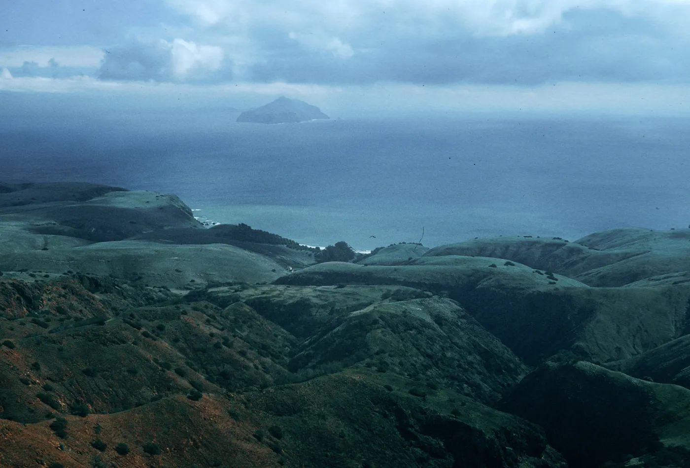 view of Smugglers Cove & Anacapa Island, Santa Cruz Island