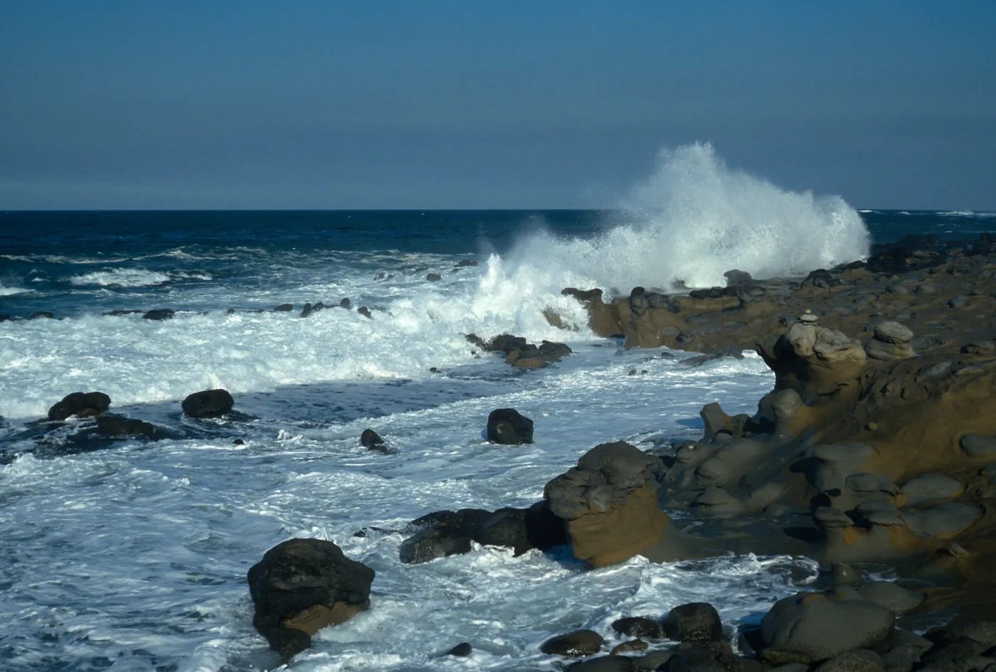 Surf just west of Rock Crusher, San Nicolas Island