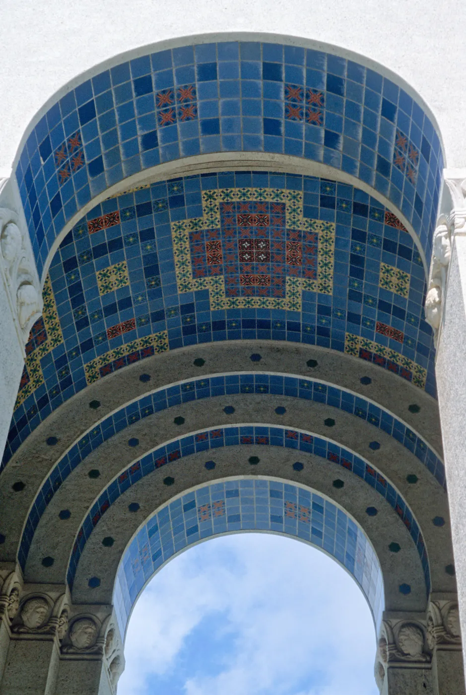 tiles at Wrigley Memorial, Avalon Canyon, Santa Catalina Island