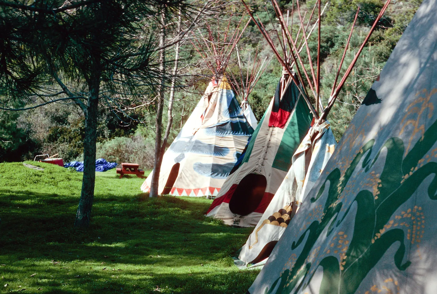 teepees, Hermit Gulch Campground, Avalon Canyon, Santa Catalina Island