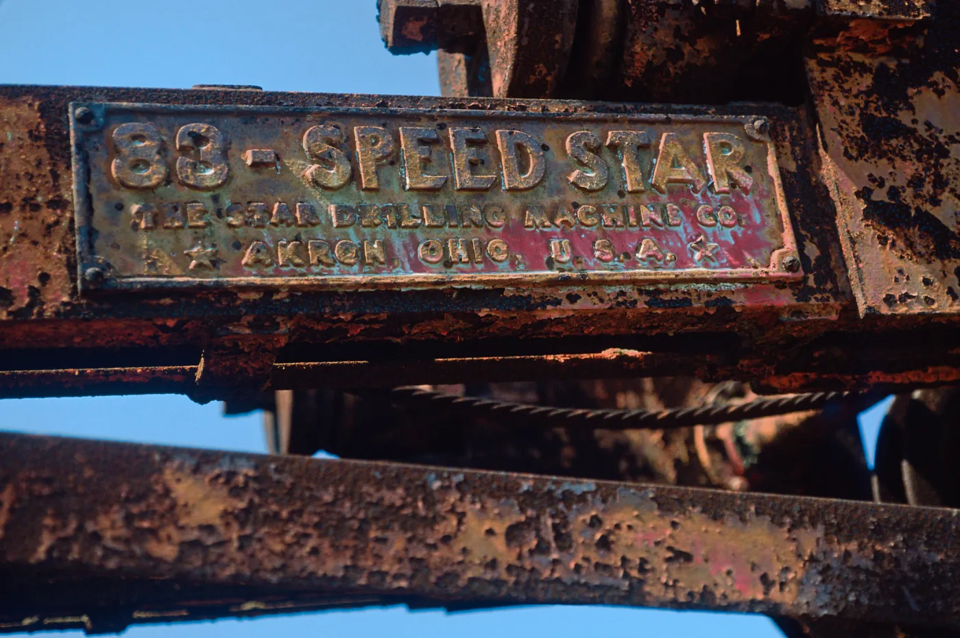 portable drilling rig, old oil well site, East side, Santa Cruz Island