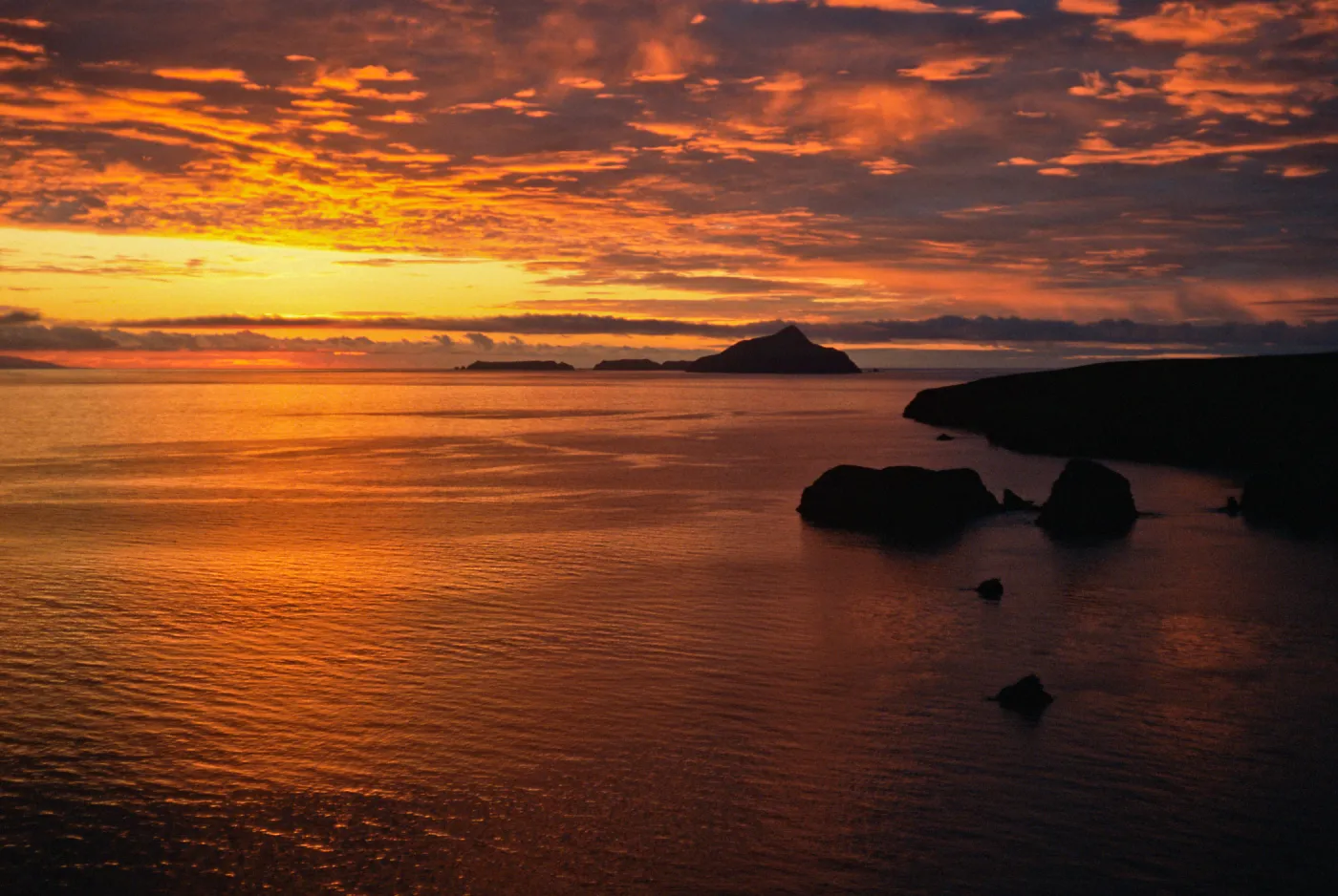 sunrise over Scorpion Bay & Anacapa Island, Santa Cruz Island
