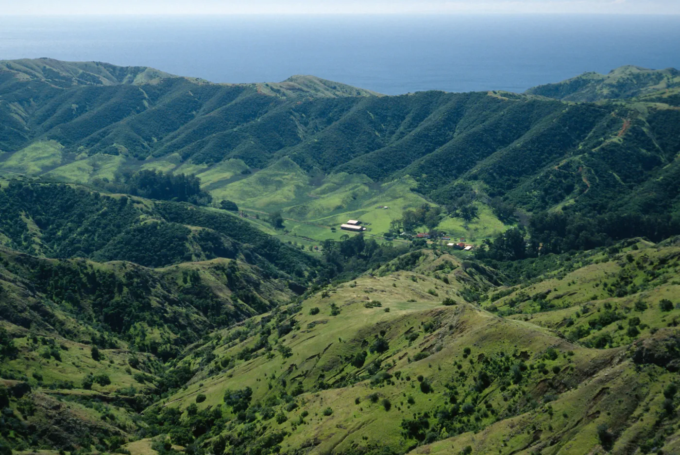 Stanton Ranch from trail to Peak 1848 East, Santa Cruz Island