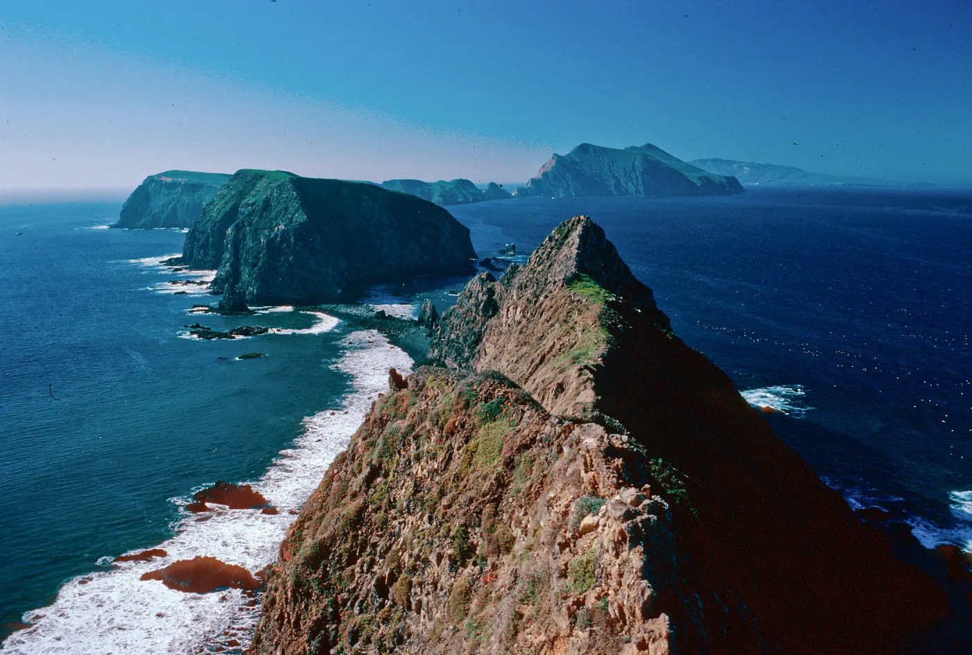 view of Middle & West Anacapa Islands, East Anacapa Island