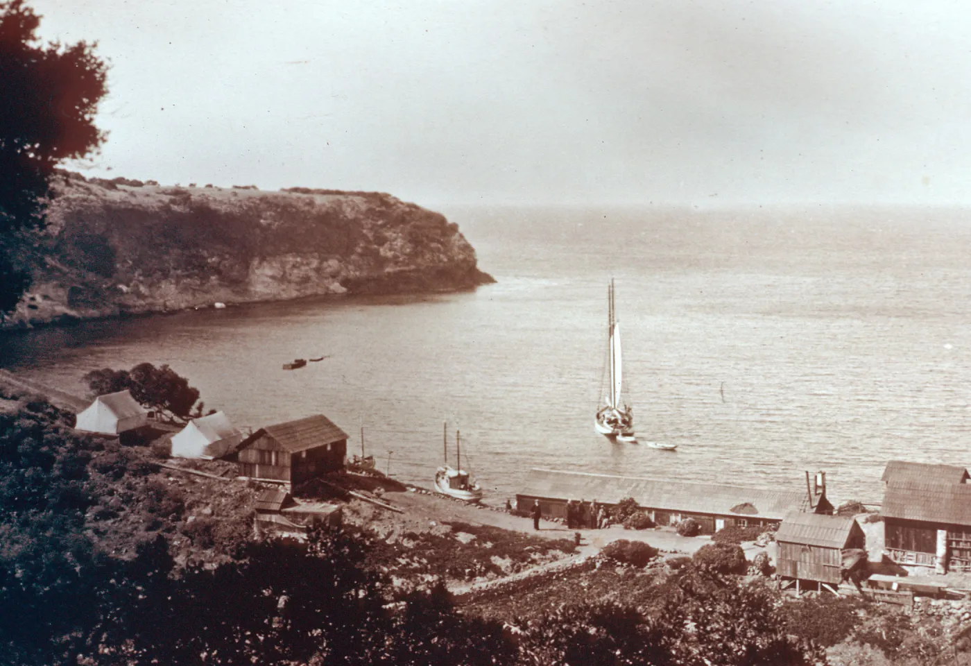 Pelican Bay, circa 1920, E.R. Blakley Album, Santa Cruz Island