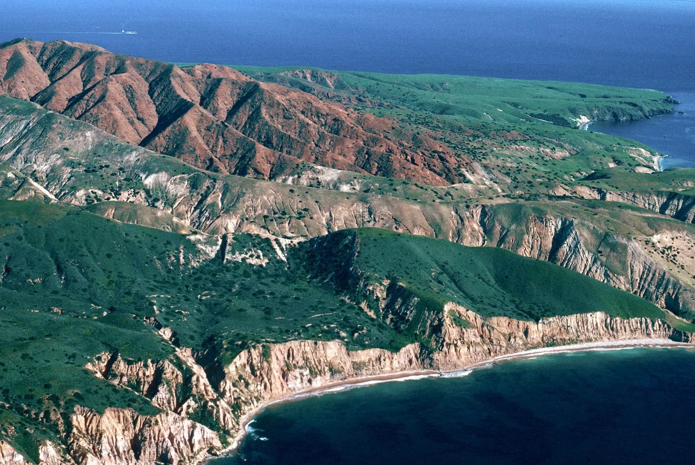 The Nature Conservancy/National Park Service boundary, Southeast side, Santa Cruz Island