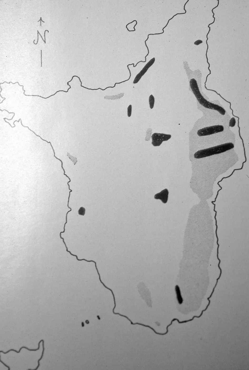 Coreopsis distribution (past & present) on Santa Barbara Island, note: from Philbrick 1972