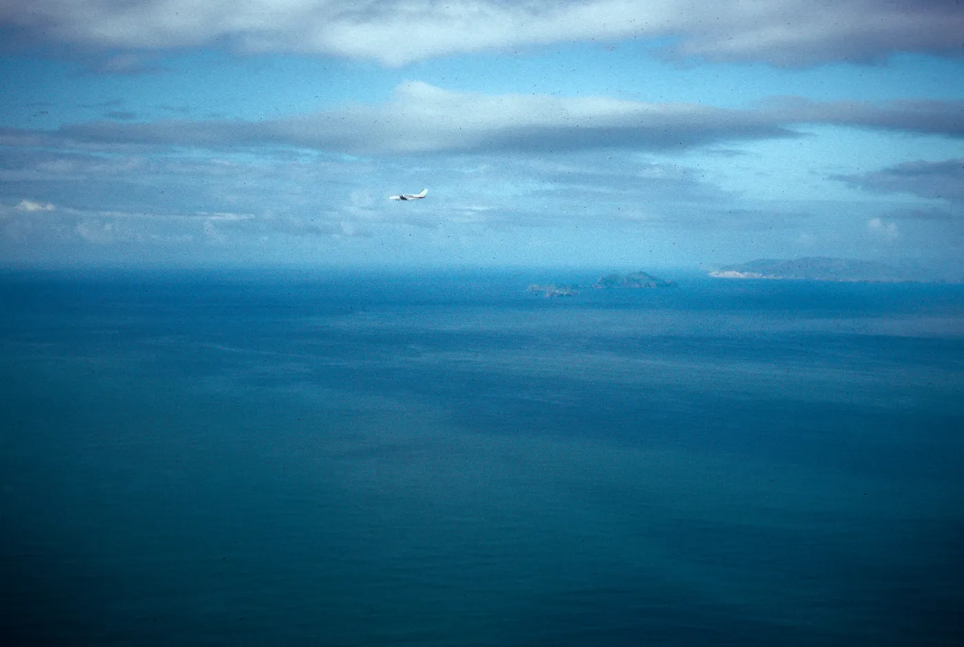 Anacapa, Santa Cruz Islands, + plane
