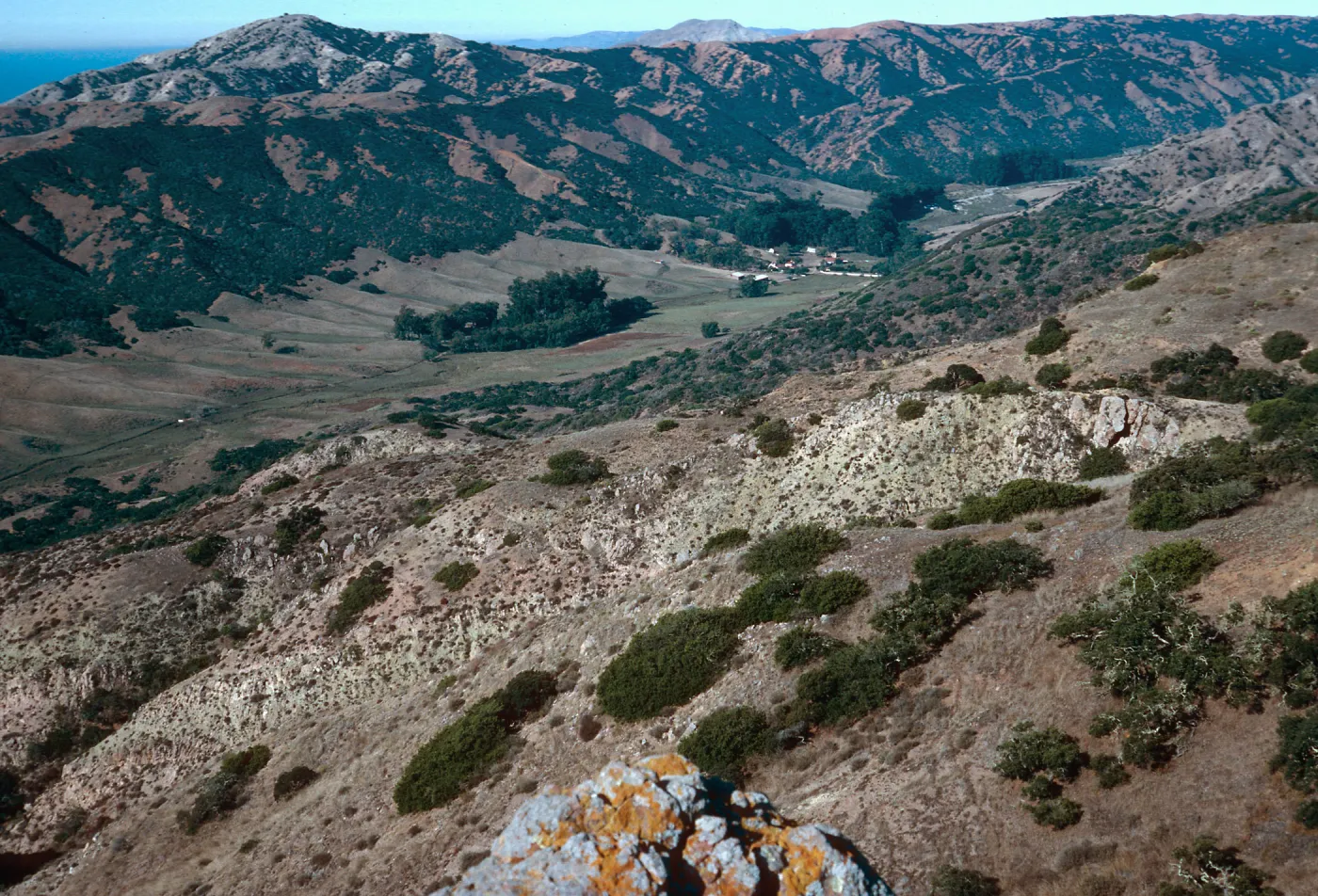 ranch, from valley Peak, Santa Cruz Island