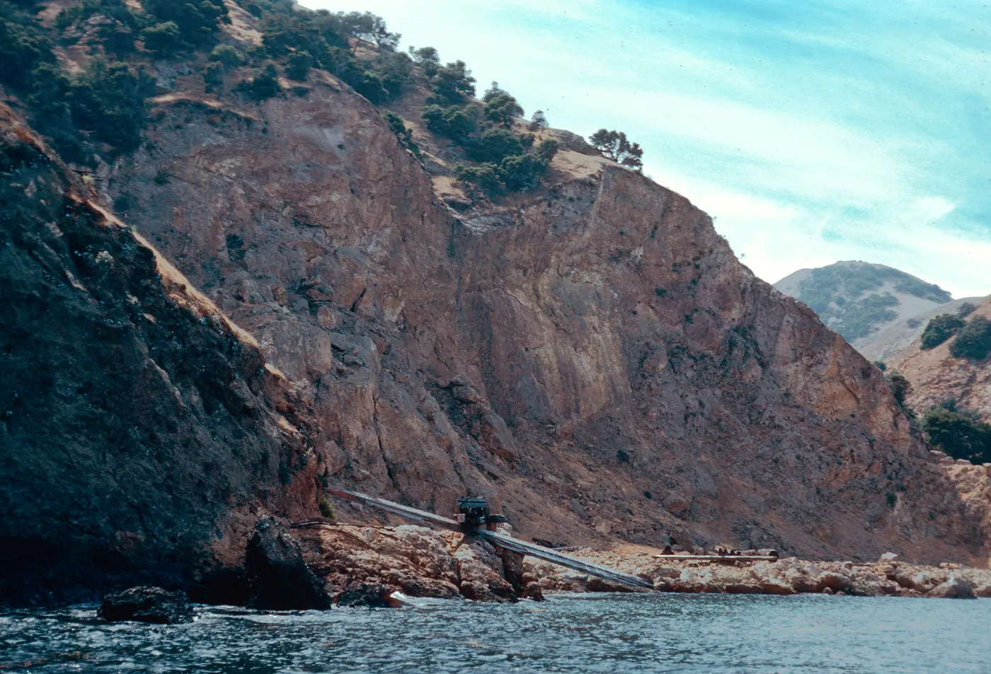 Frys Harbor, site of old quarry, Santa Cruz Island