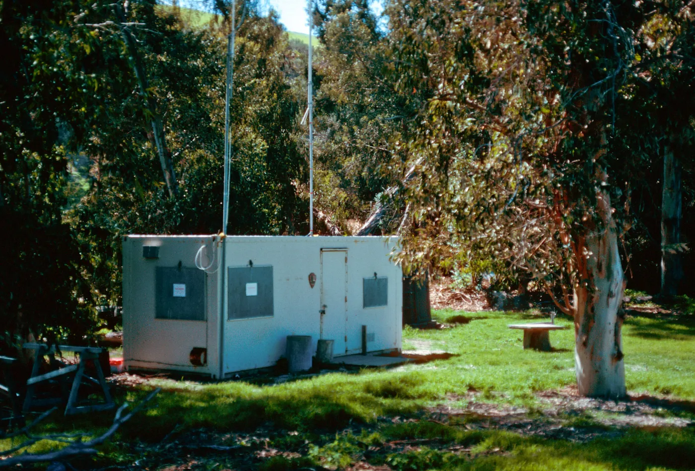 National Park Service trailer, Smugglers Cove, Santa Cruz Island