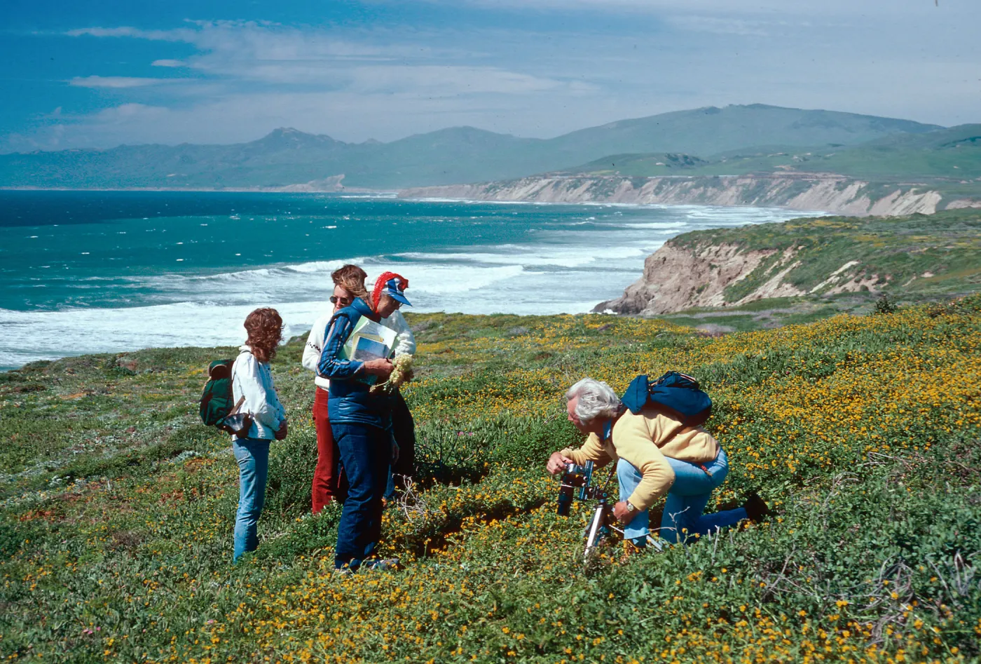 Ailie Chamberlin, George Anderson, adult education class at Point Conception, Santa Barbara County